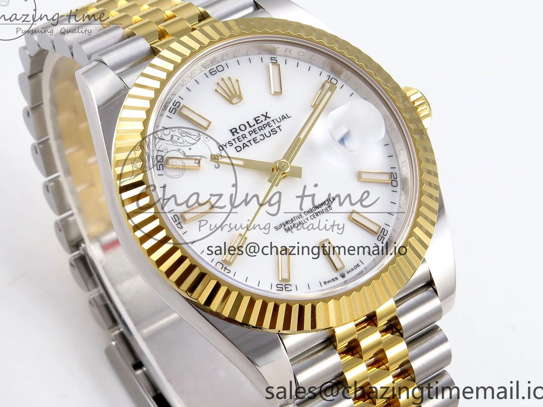0420 DateJust 41 SS YG ARF 1:1 Best Edition 904L Steel White Stick Dial on Jubilee Bracelet SH3235 (Gain Weight) Seasonal 1223
